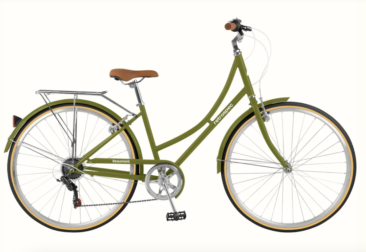 Retrospec Beaumont City Bike - Step Through 7 S... Green
