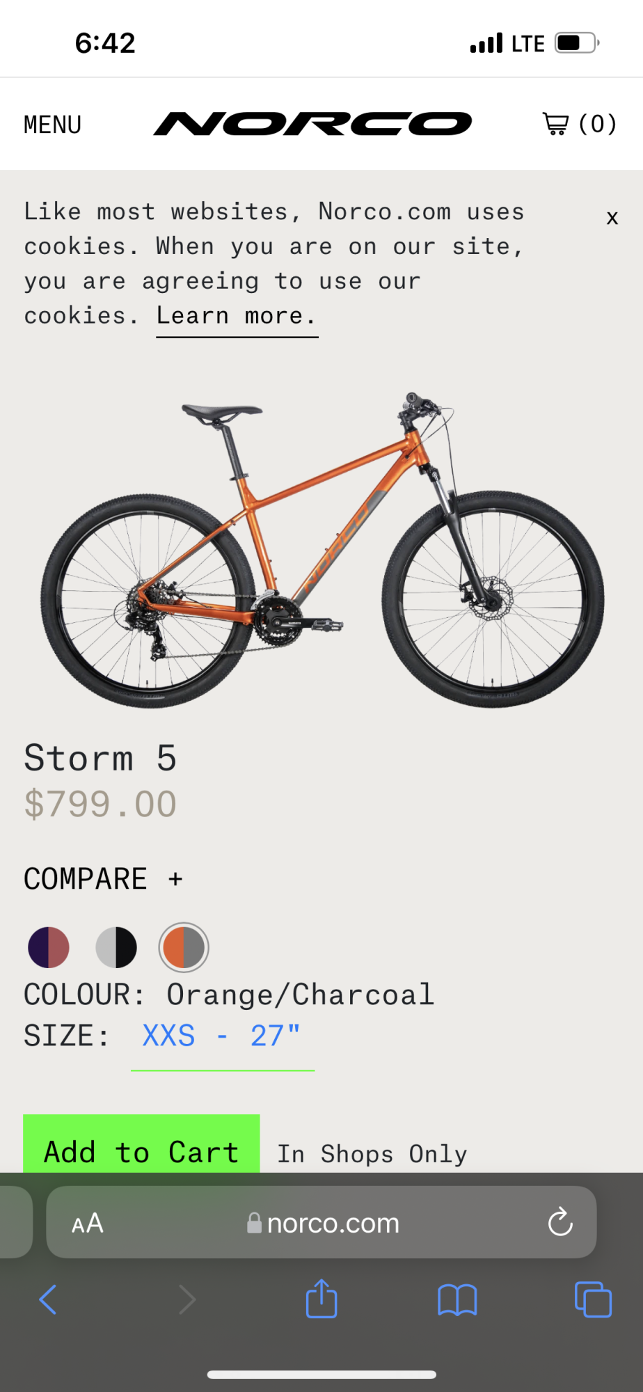 2021 Norco Bikes storm 5 Orange