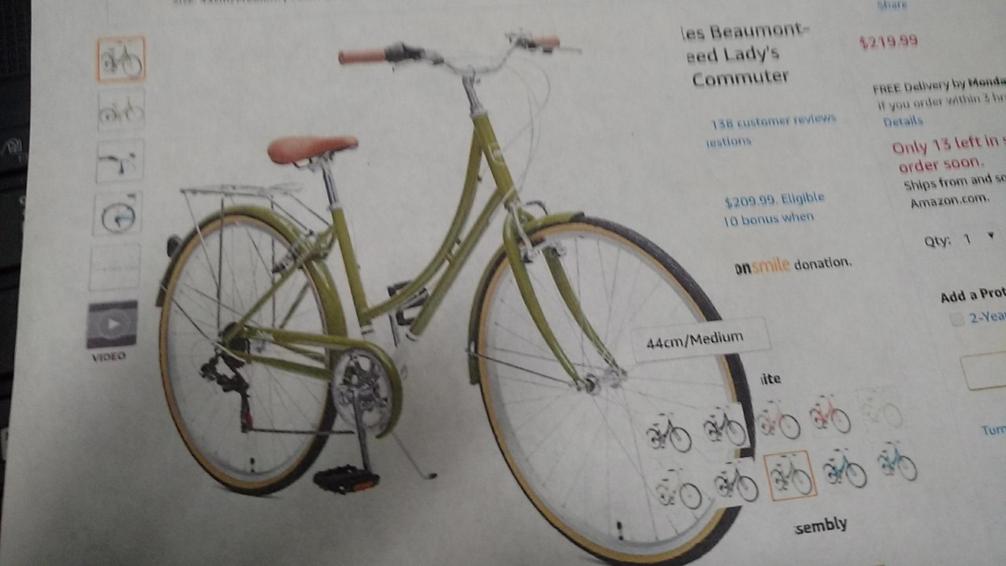 2016 Other Beaumont Ladies 7 speed commuter Green