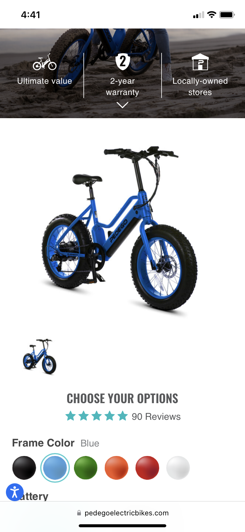 2022 Pedego Step Blue