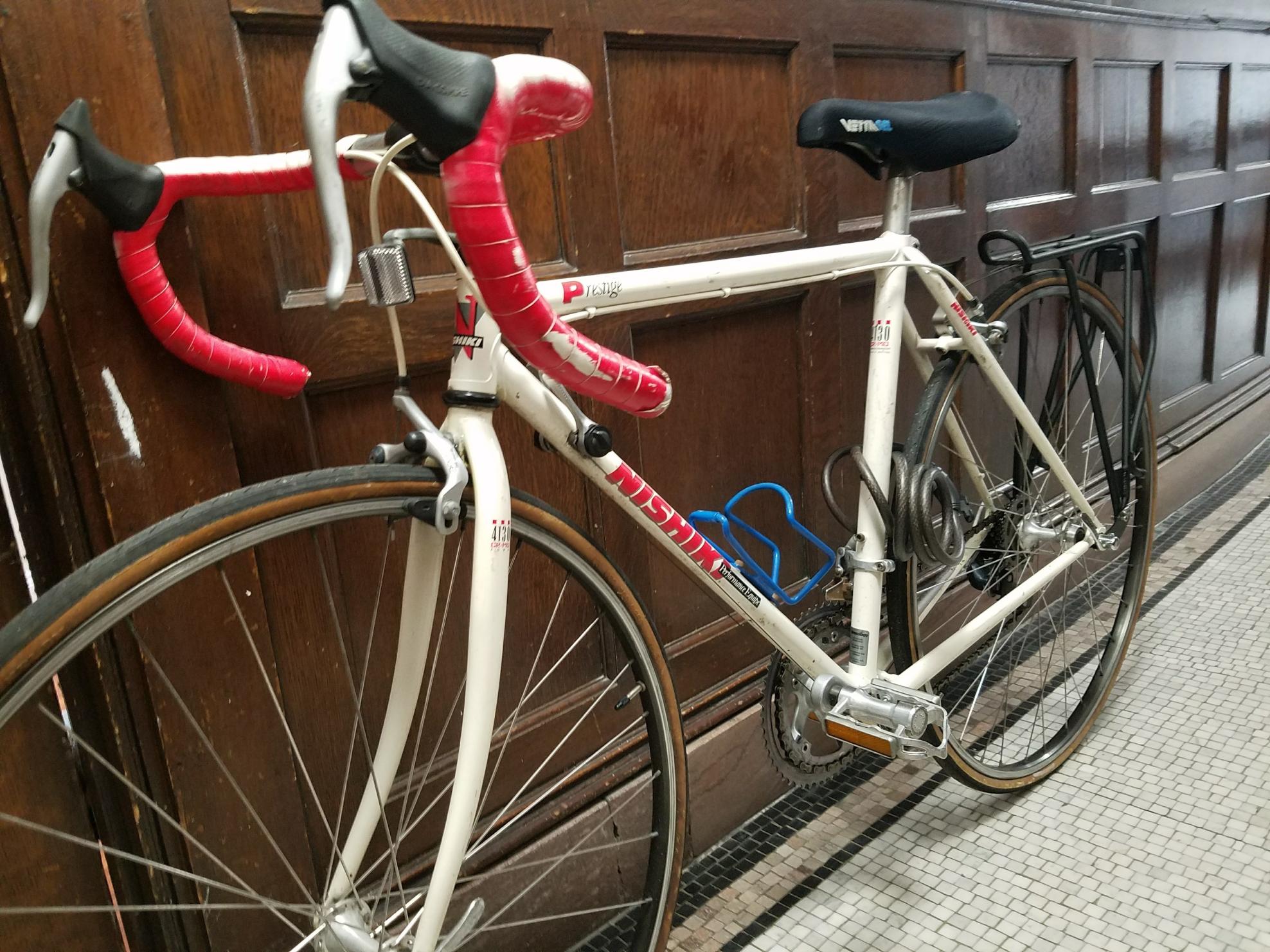 Nishiki White, Blue, and Red