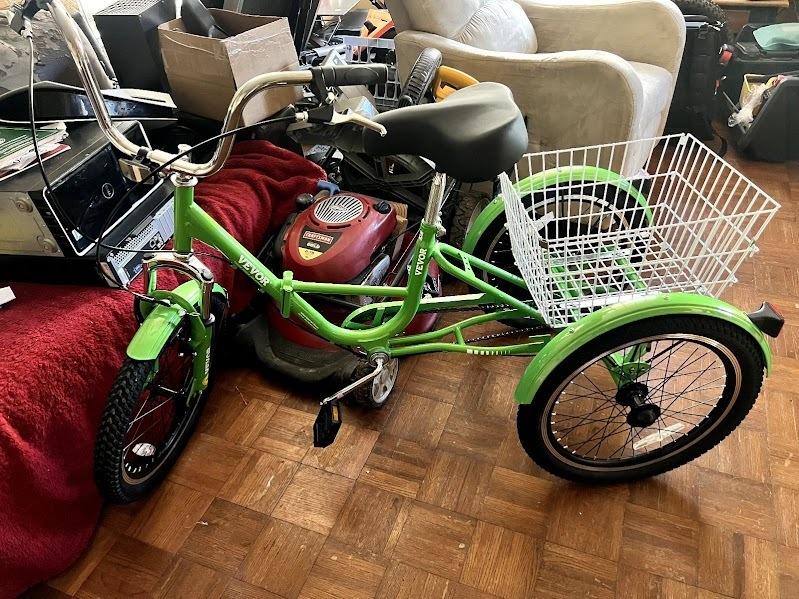Vevor KFFKFF Collapsible Adult Three-Wheele... tricycle Green