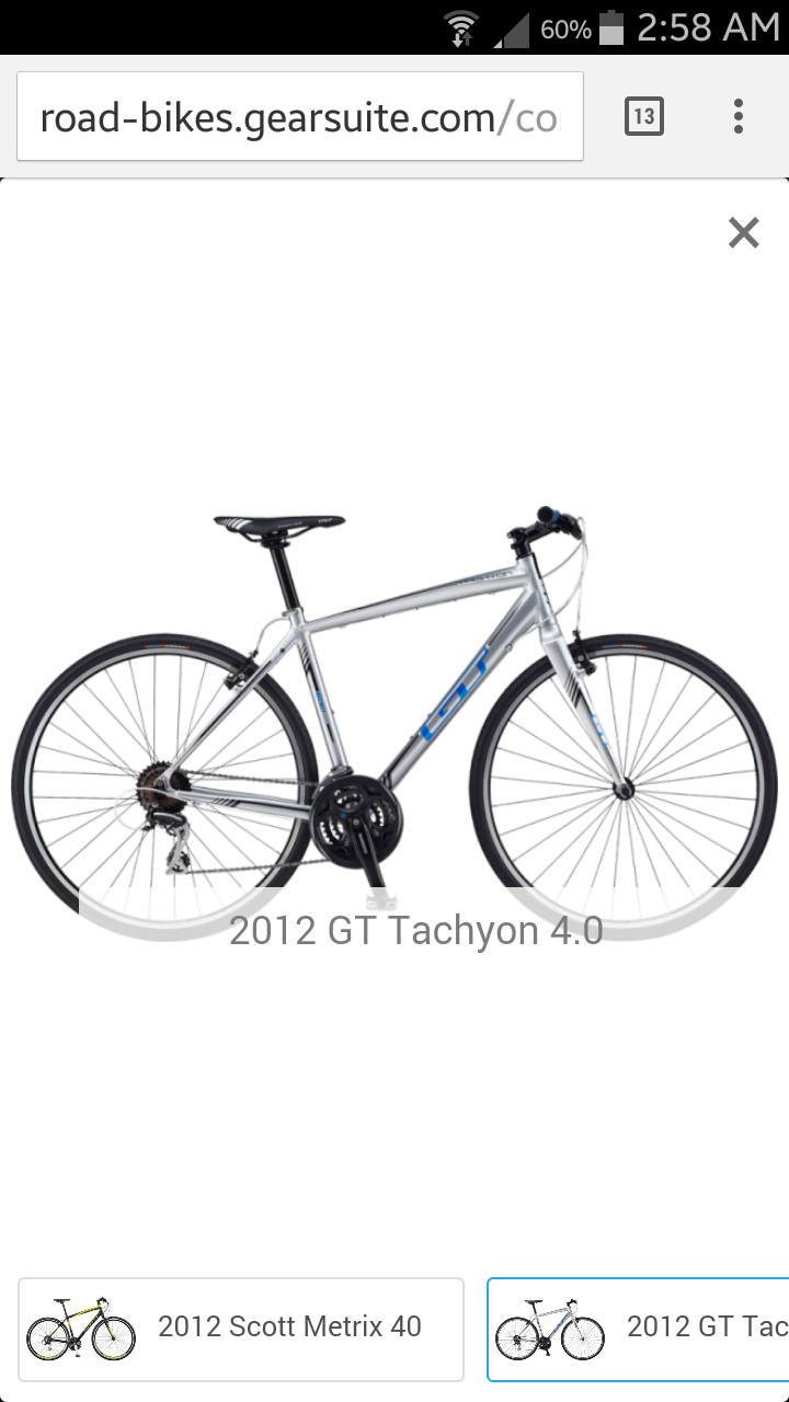 2012 GT Bicycles Tachyon Silver or Gray