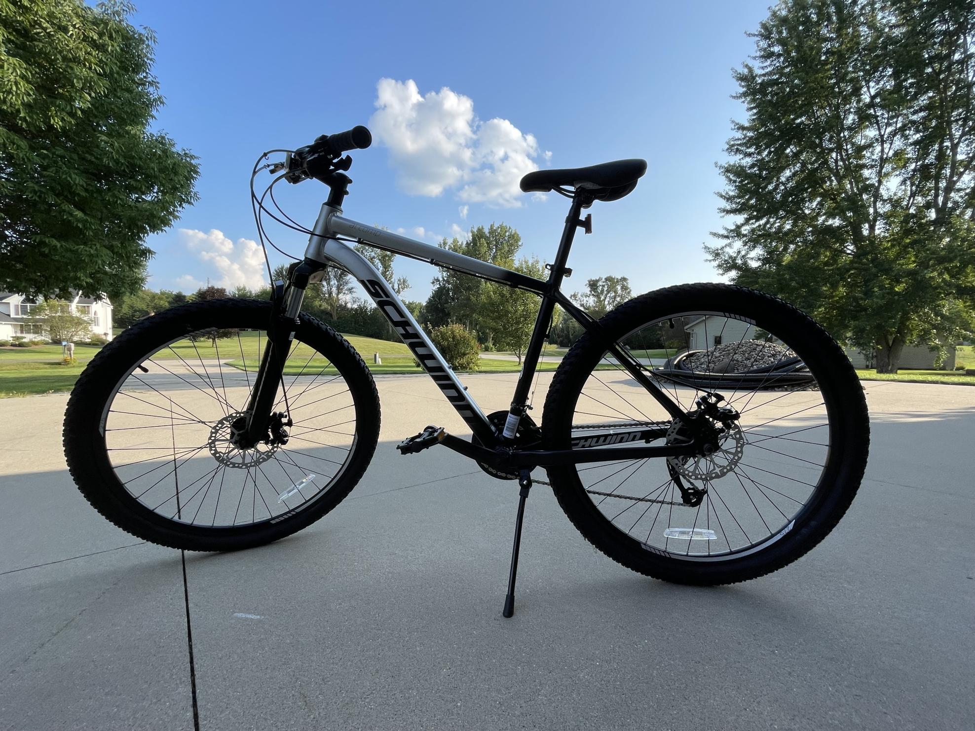 Schwinn High Timber Front Suspension Silver, gray or bare metal and Black
