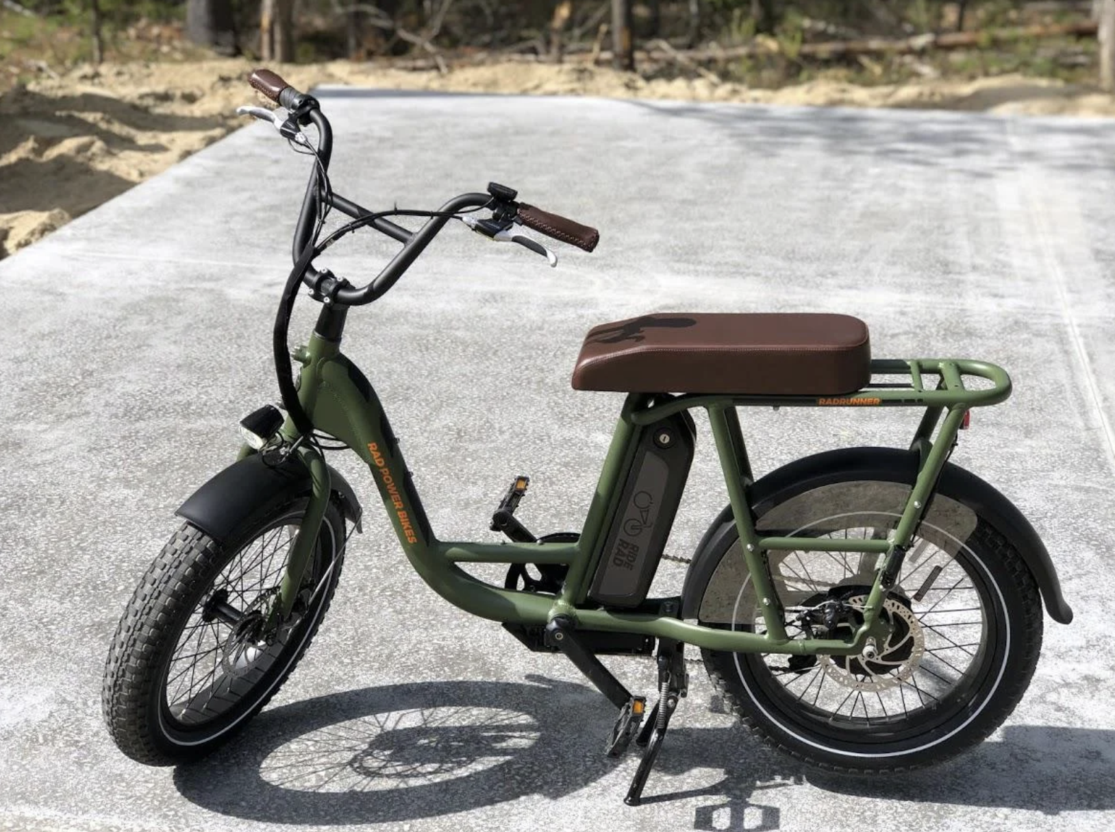 2022 Rad Power Bikes Rad Runner cargo bike (front storage) Green and Black