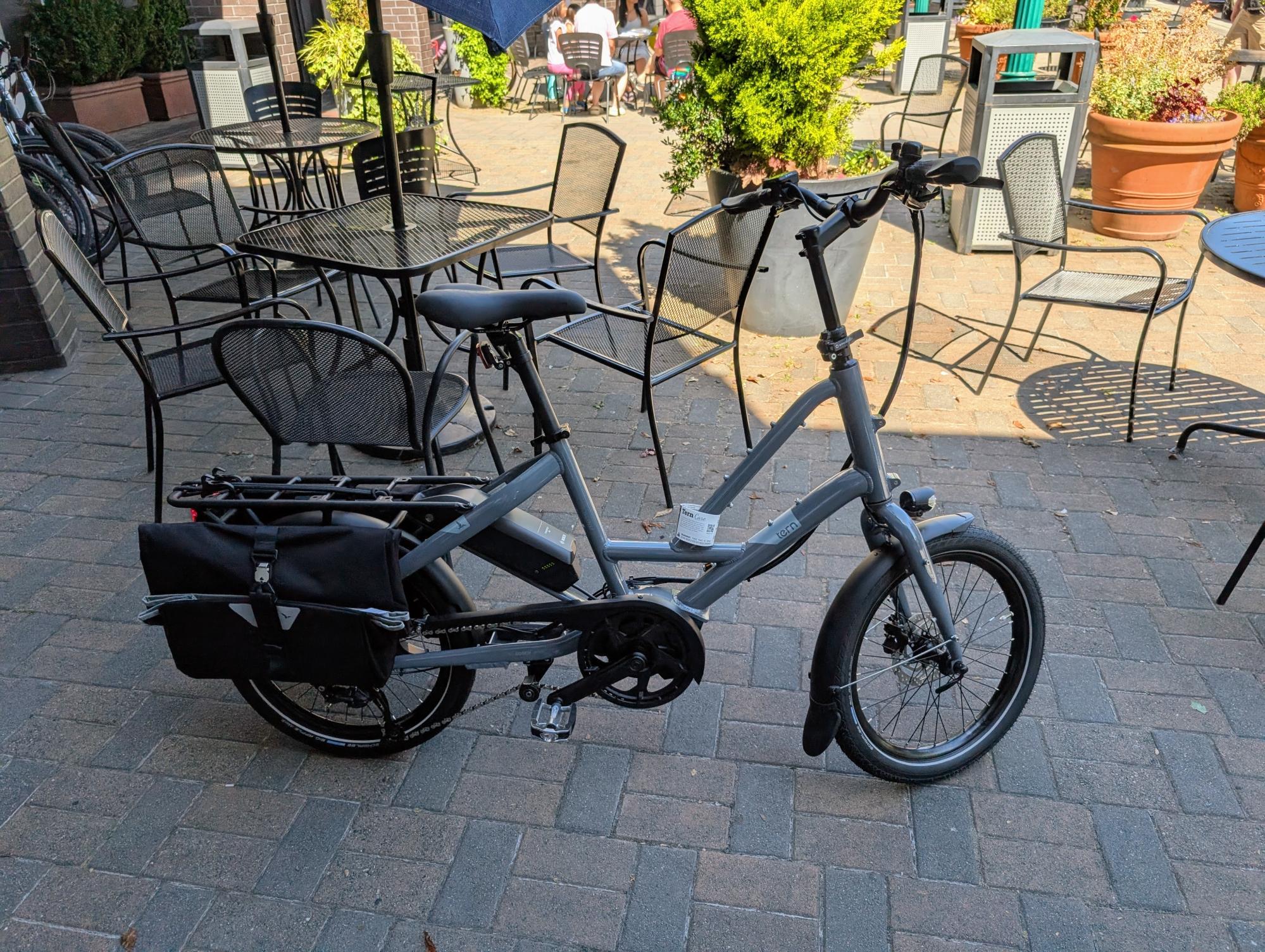 2025 Tern Quick Haul P9 Silver, gray or bare metal and Blue