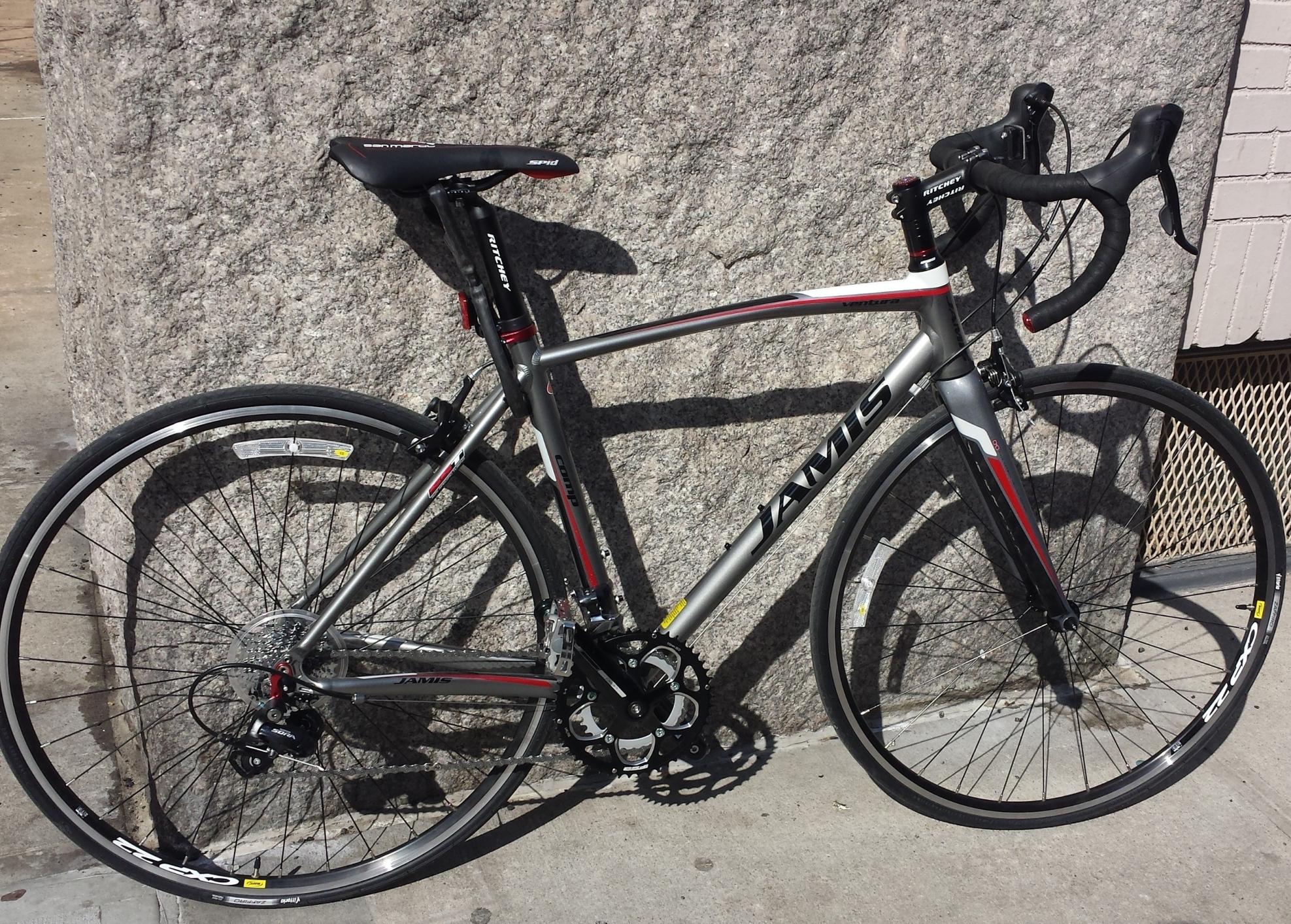 2013 Jamis Ventura Comp Silver or Gray and Red