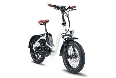 2021 Rad Power Bikes St mini folder 2 series White, Orange, and Silver, gray or bare metal