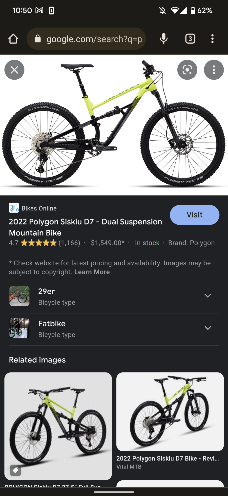 2022 Polygon Siskiu d7 Green