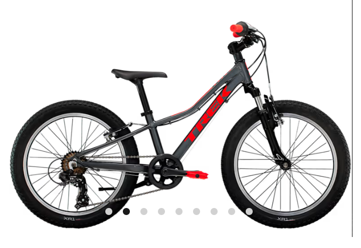 Trek Black, Silver, gray or bare metal, and Red