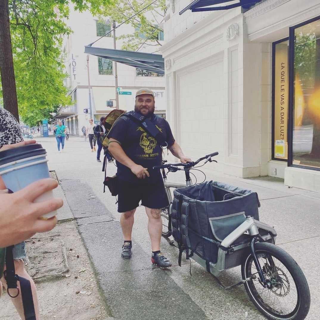 Larry Vs Harry raw Bullit cargo bike (front storage) Silver, gray or bare metal