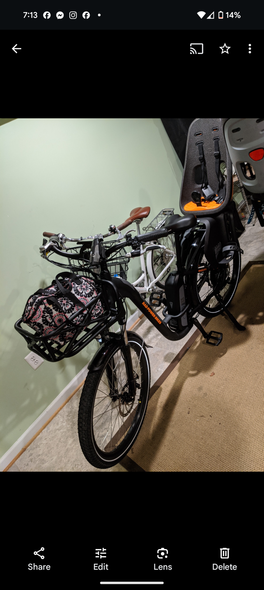 2019 Rad Power Bikes City step thru Black