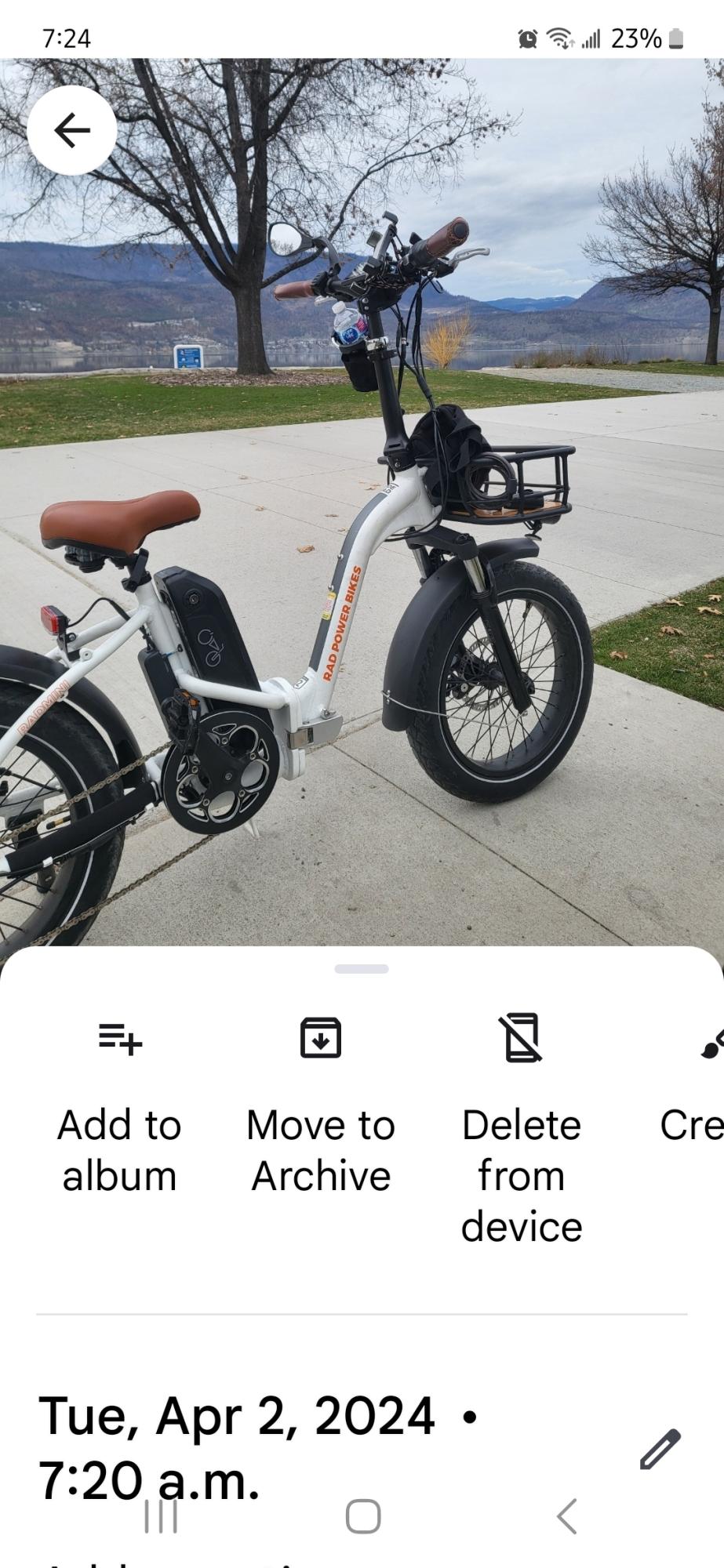 2021 Rad Power Bikes RadMini step-thru foldable White