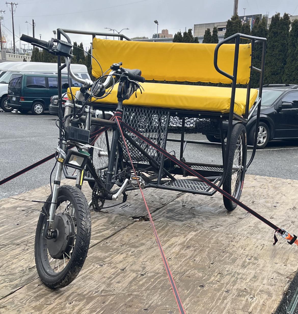2016 Modified Mainstreet B2B6 seater pedi cab (rickshaw) Black and Yellow or Gold