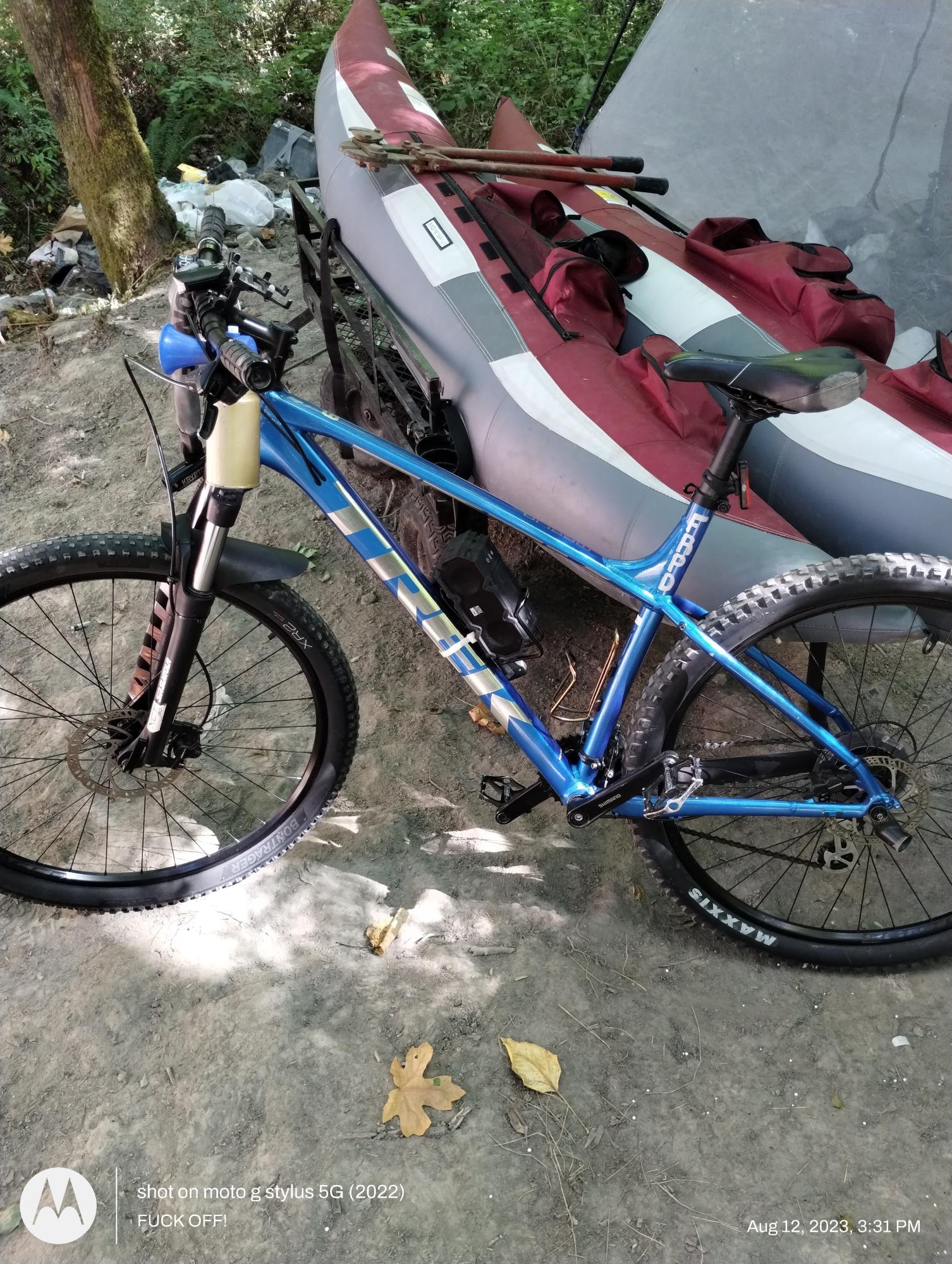 2023 Trek Marlin 6 Blue and Silver, gray or bare metal