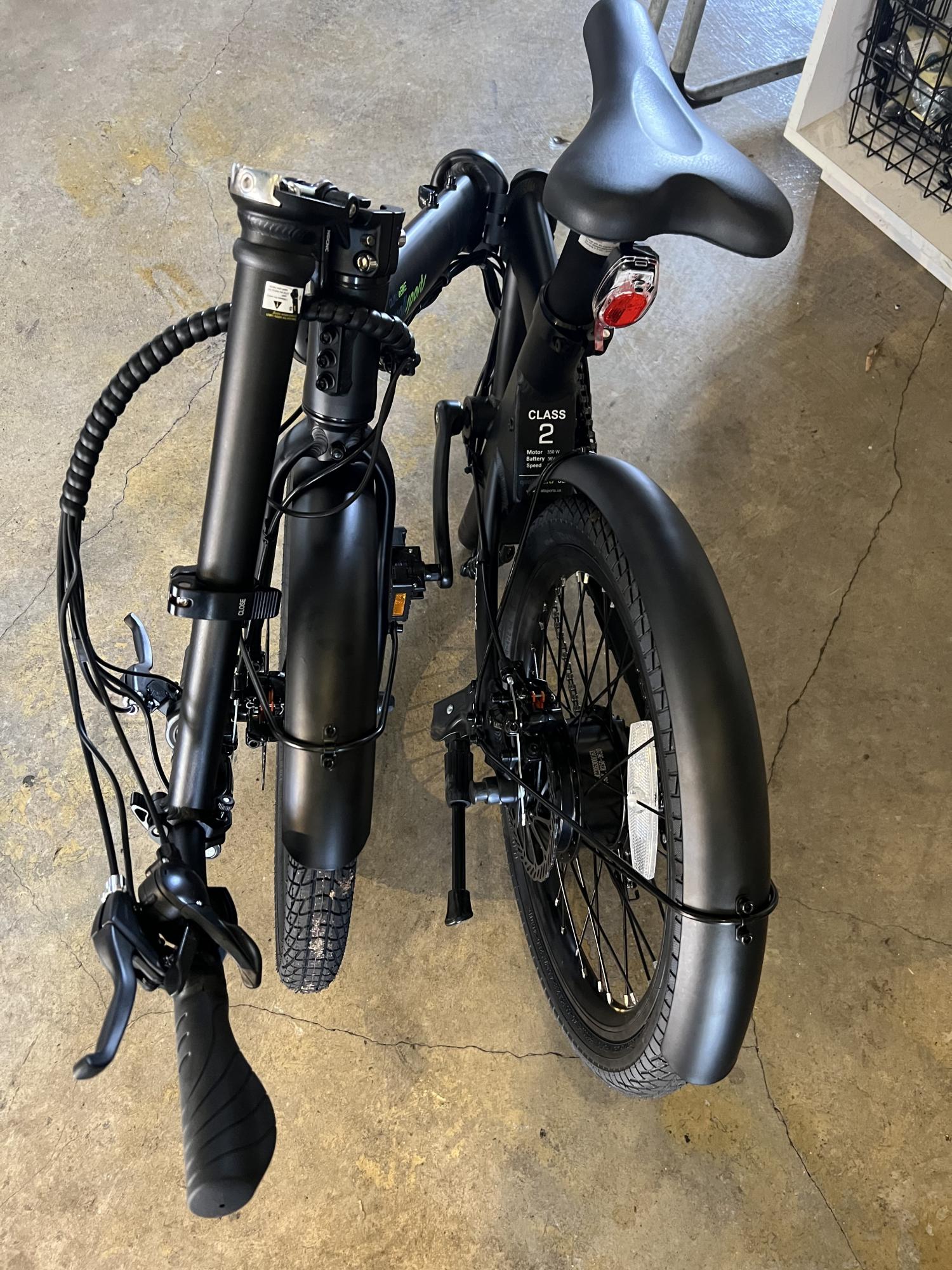 2021 Qualisports BMX size E Bike Silver, gray or bare metal