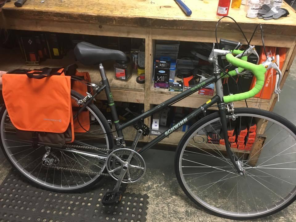 Schwinn Silver or Gray and Green