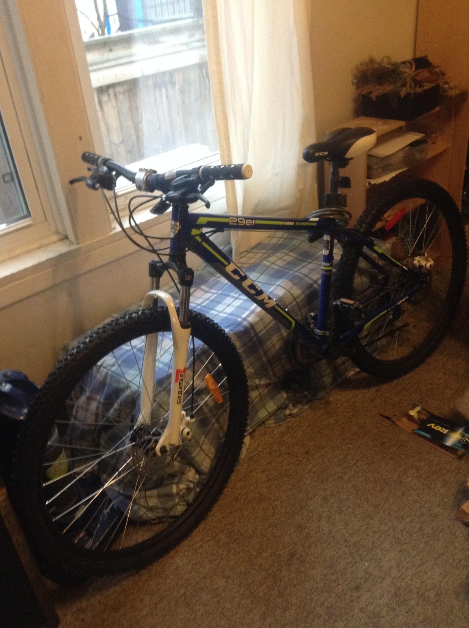 2017 CCM CCM Mountain Bike Blue, Green, and White