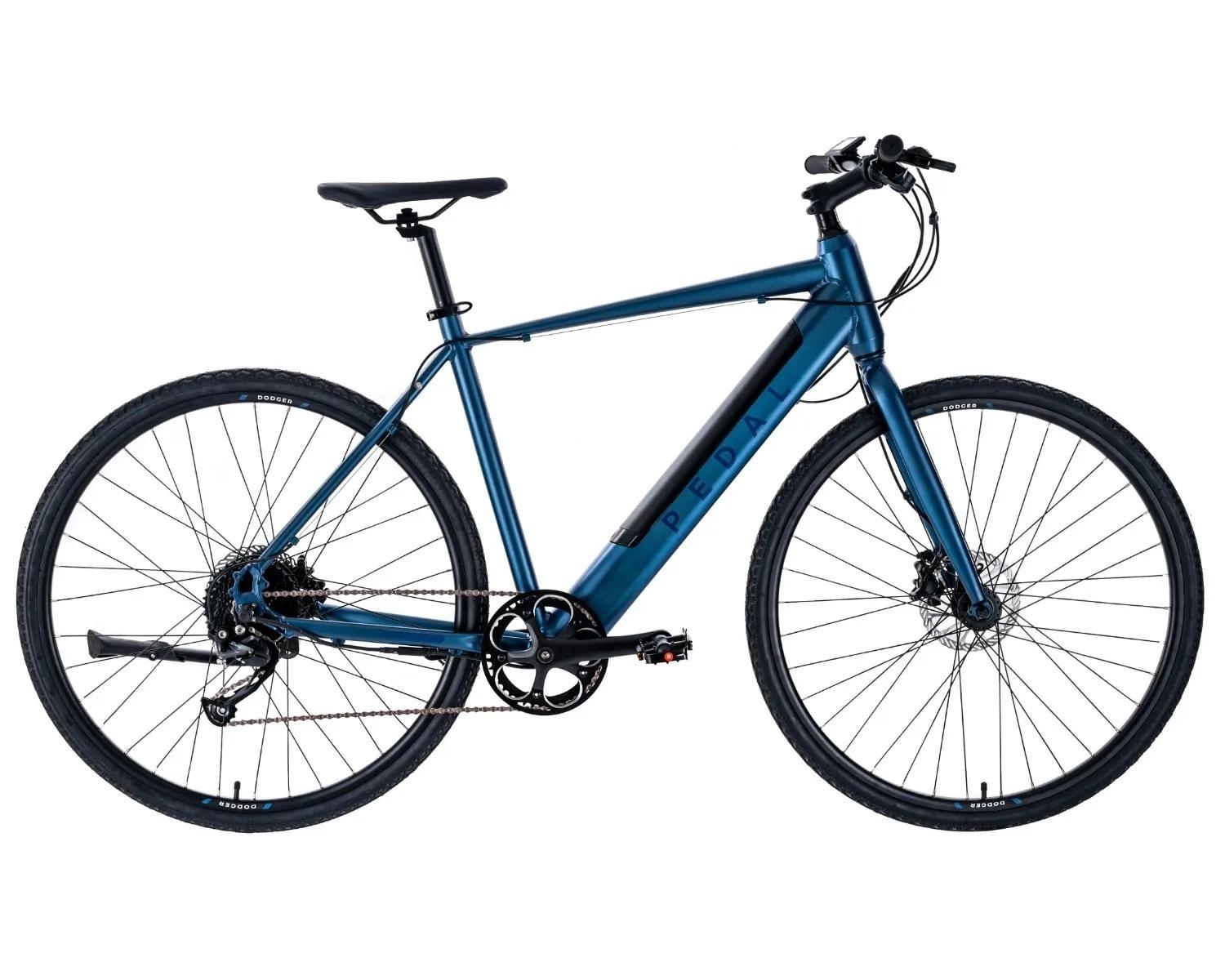 2023 Pedal Electric Dodger Electric Flat Bar Road Bike Blue Blue