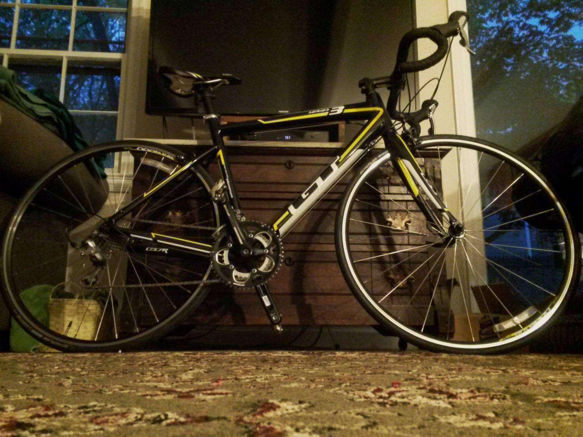 2012 GT Bicycles Series 3 Black, Yellow or Gold, and White