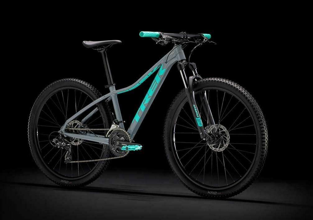 2021 Trek Women's Marlin 5 Silver, gray or bare metal and Green
