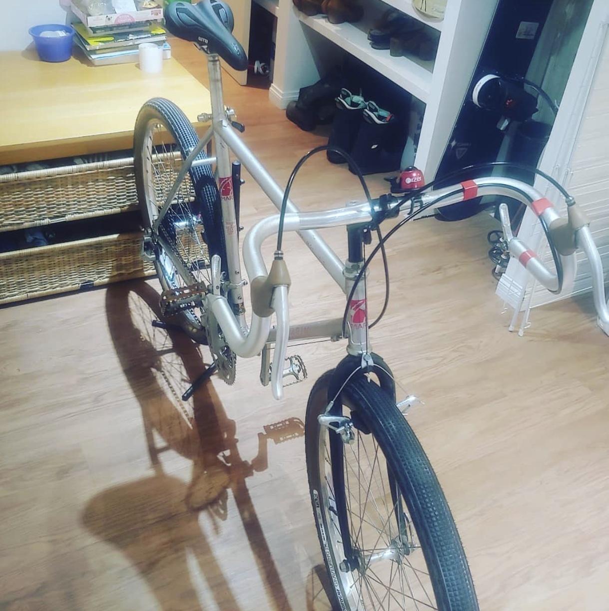 1987 Marin Bikes Pine Mountain Silver, gray or bare metal