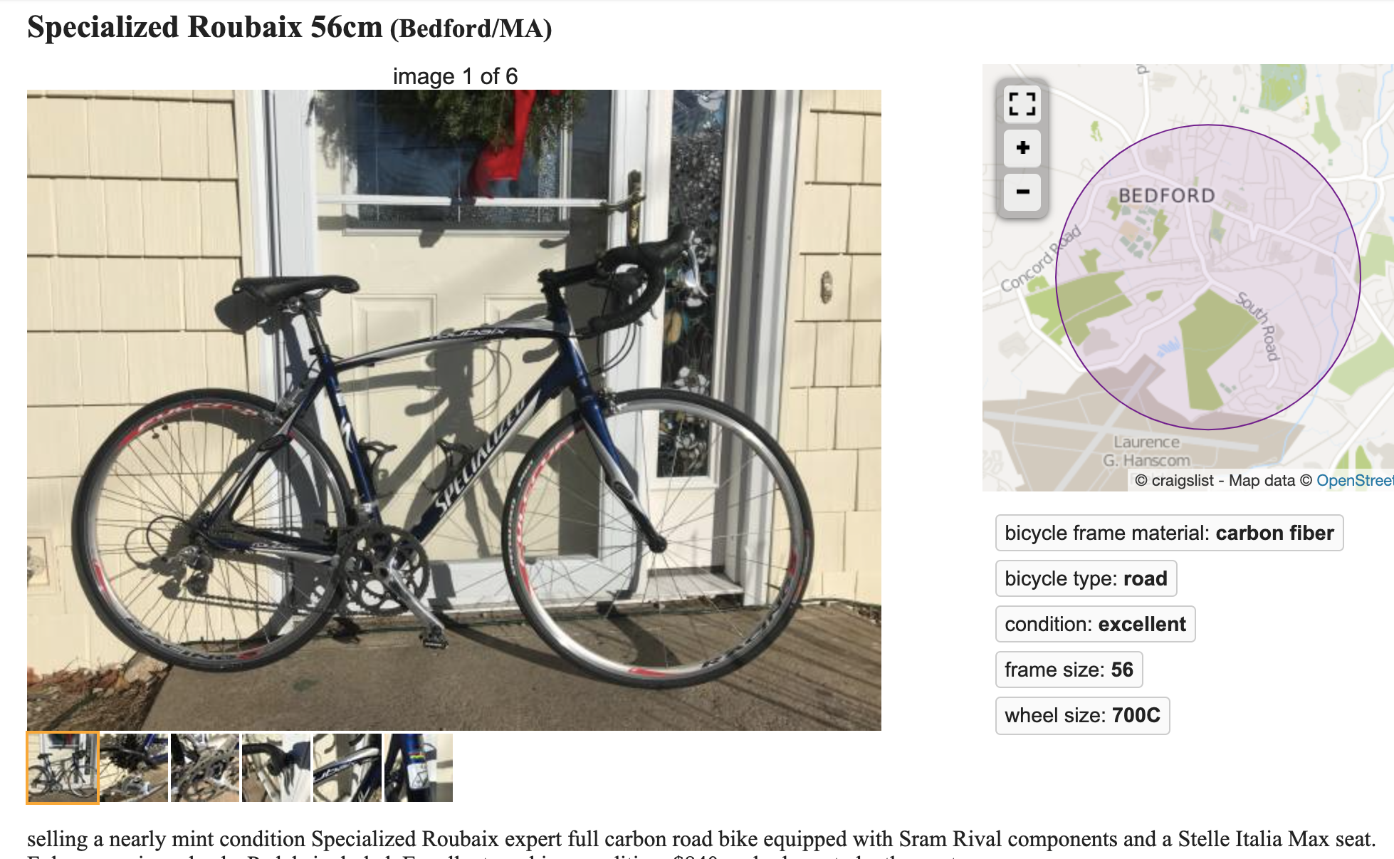 2013 Specialized Roubaix Compact Blue