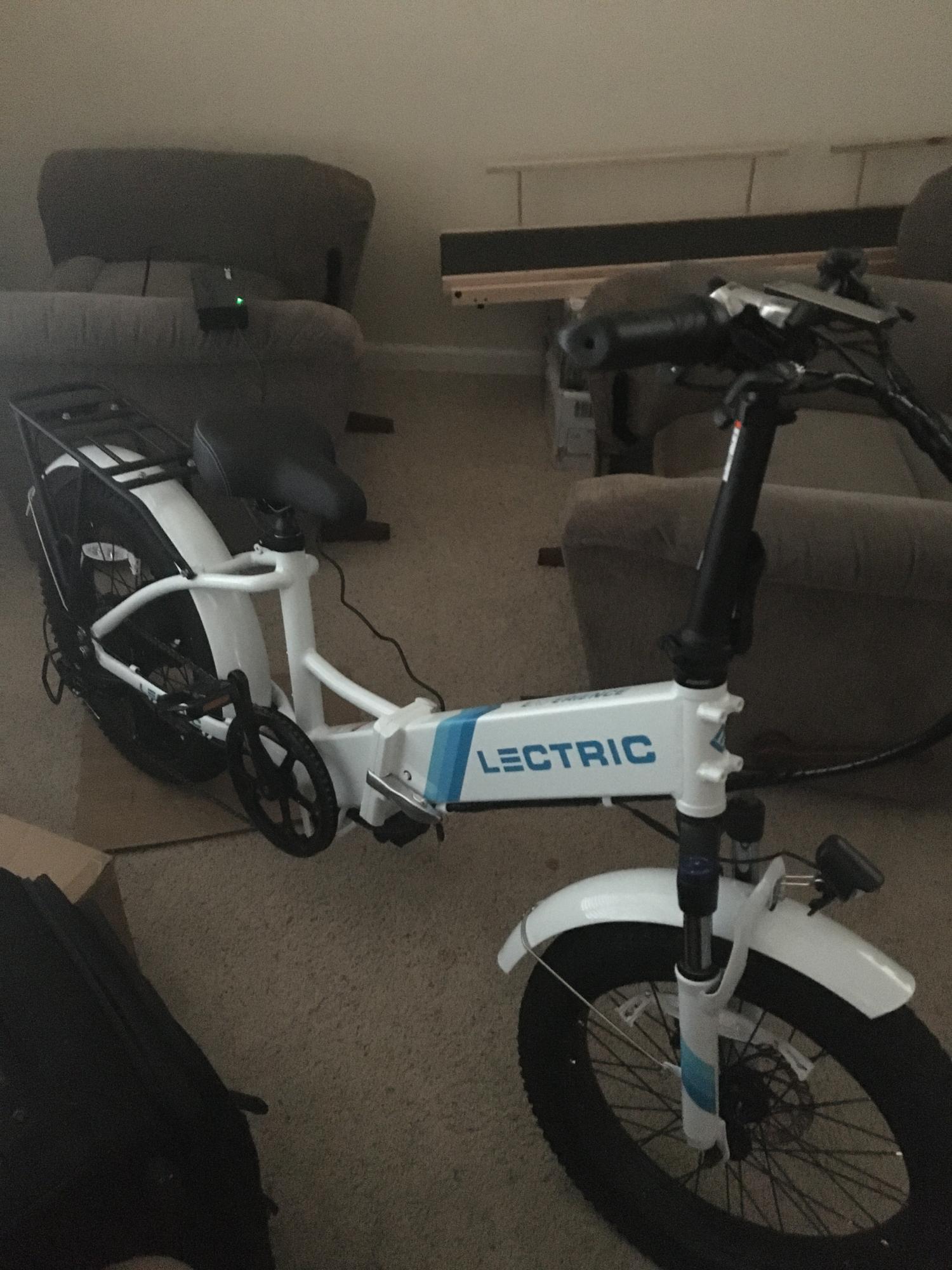 2023 Lectric eBikes XP Step Thru Long Range 2.0 White, Blue, and Black