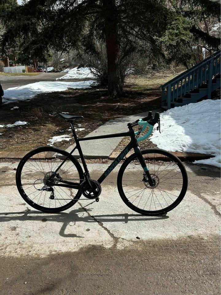 2017 Santa Cruz Stigmata Silver, gray or bare metal and Teal