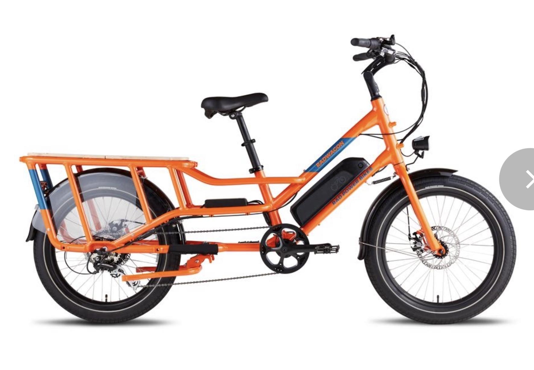 2021 Rad Power Bikes RadWagon Electric Cargo Bike Version 4 Orange