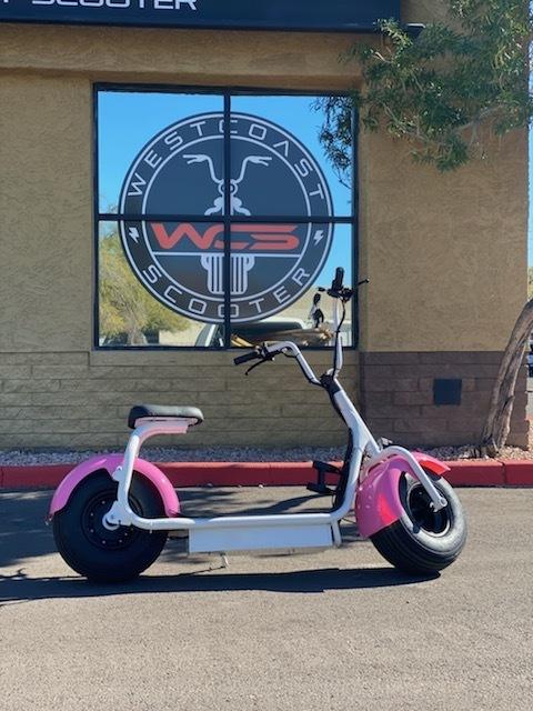 2022 West Coast Scooter Huntington e-scooter Pink and White