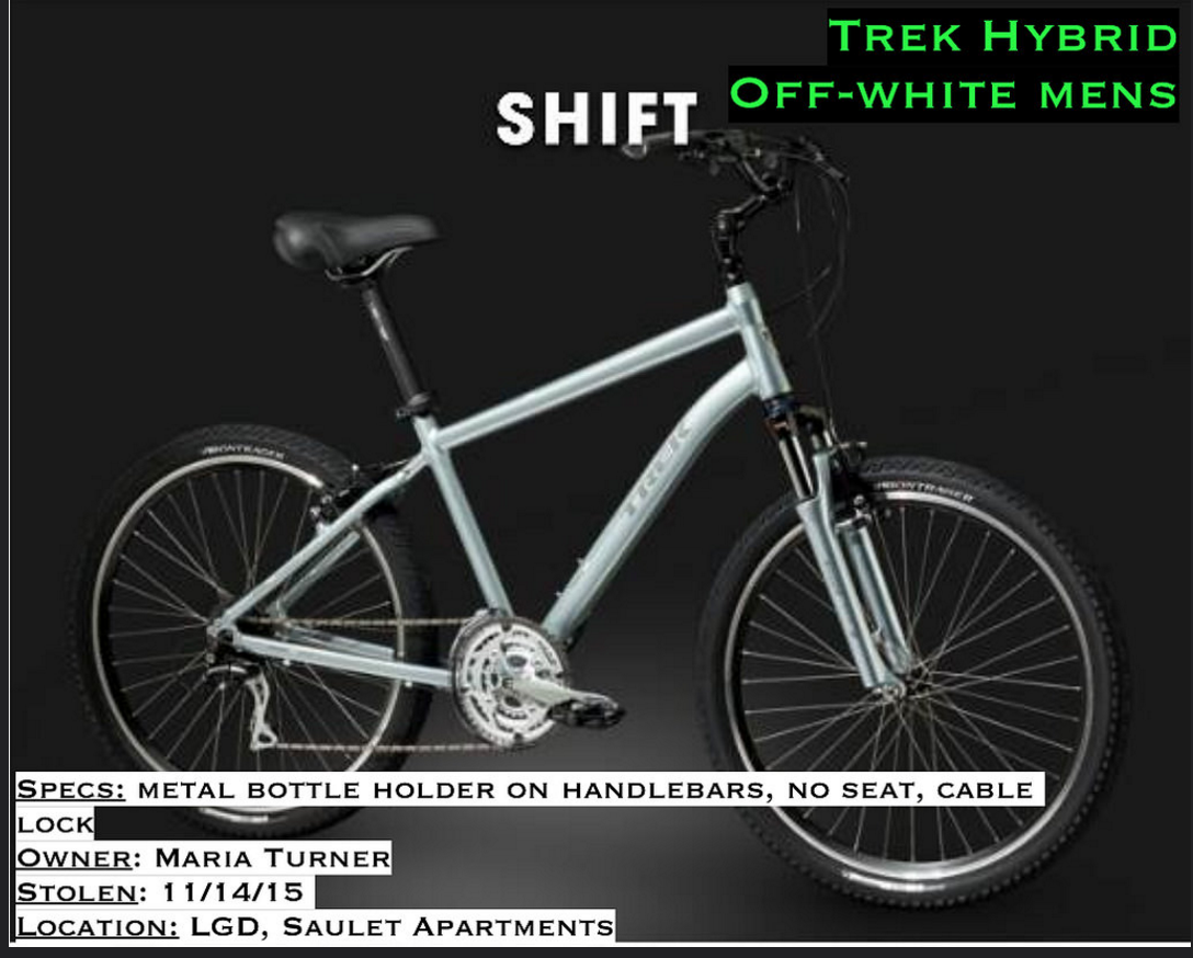 Trek Hybrid Silver or Gray and Black