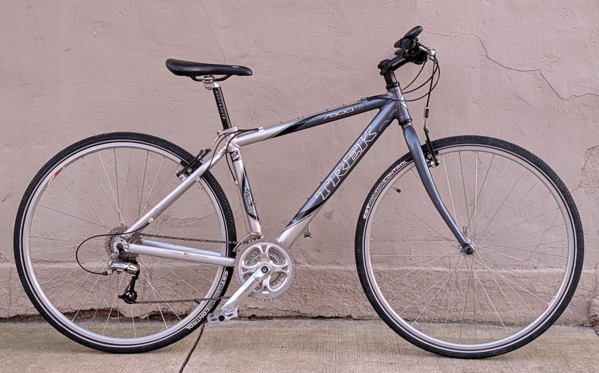 2002 Trek 7500FX Silver, gray or bare metal
