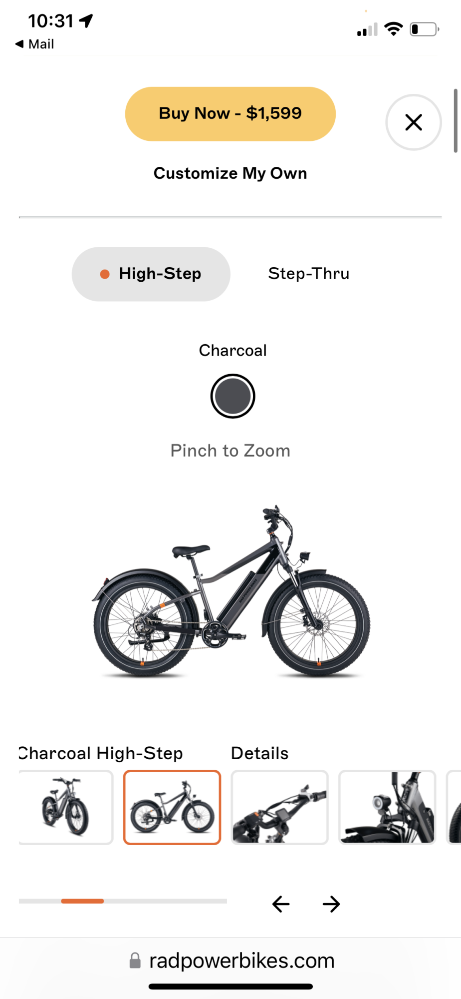 2021 Rad Power Bikes RadRover 6 Plus Electric Fat Tire Bike Black