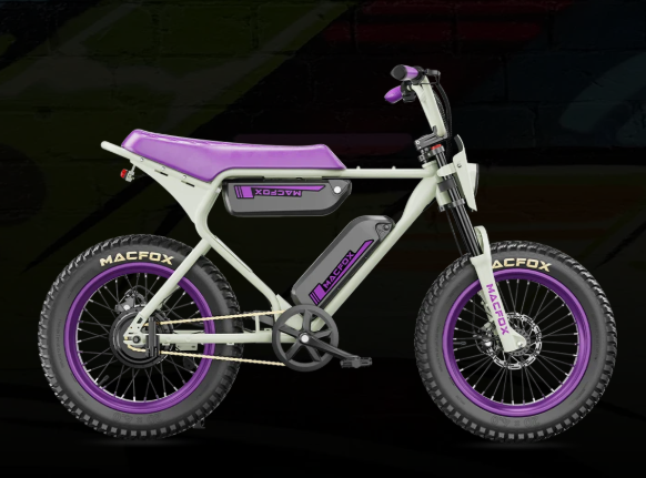 2025 Macfox E-bike X1S x Bs.zay White and Purple