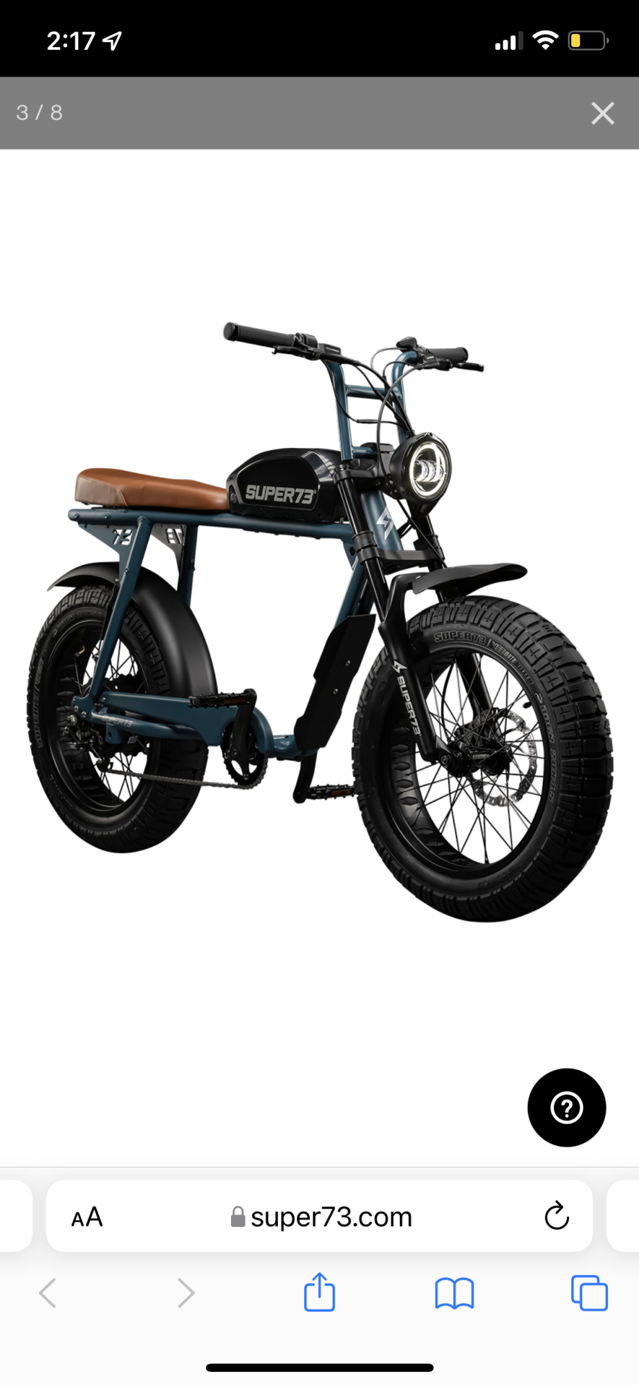 2021 Super 73 S2 Blue and Black