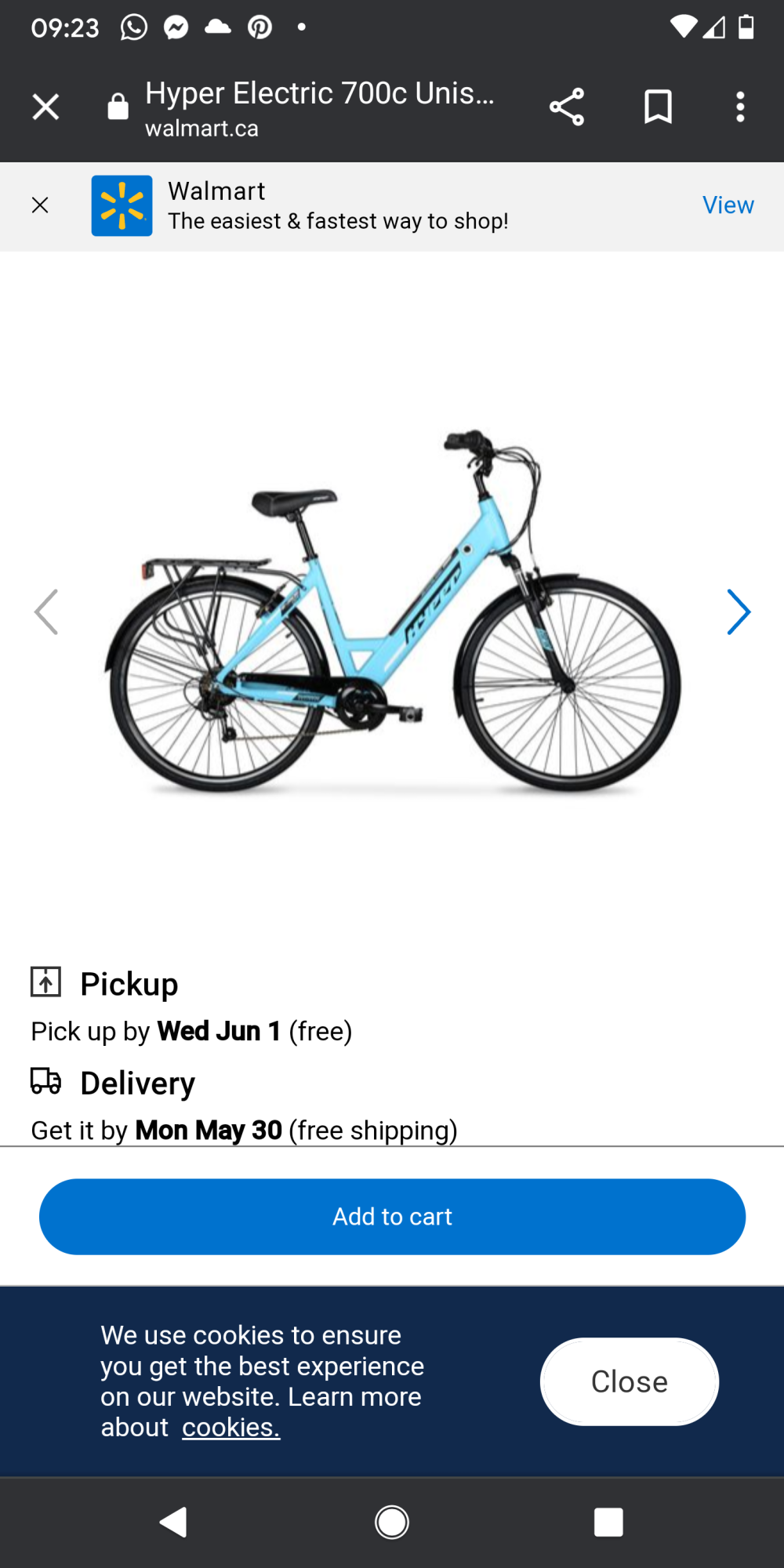 Hyper E-ride 700c Blue