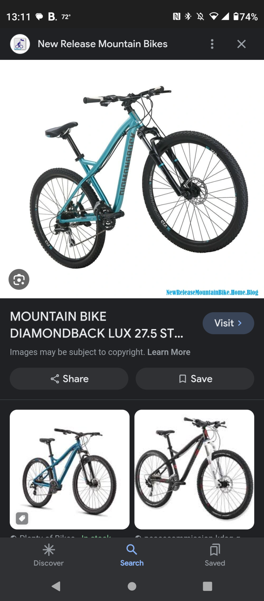 2018 Diamondback Lux 27.5 Teal