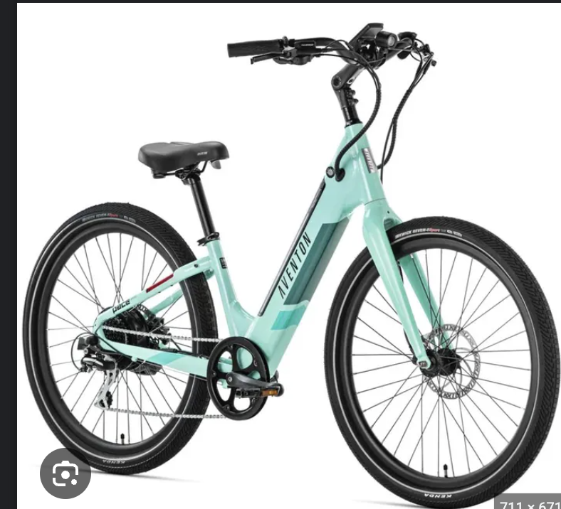 2022 Aventón Pace 500 Step-Through e-Bike (M/L) - ... Blue, Teal, and Black