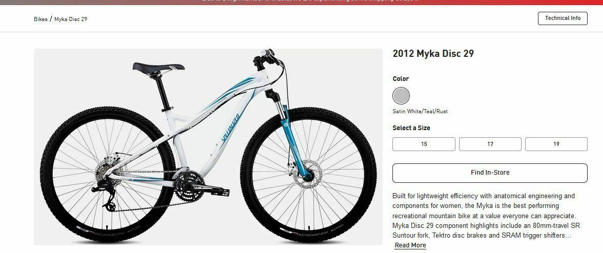 2012 Specialized Myka Disc White