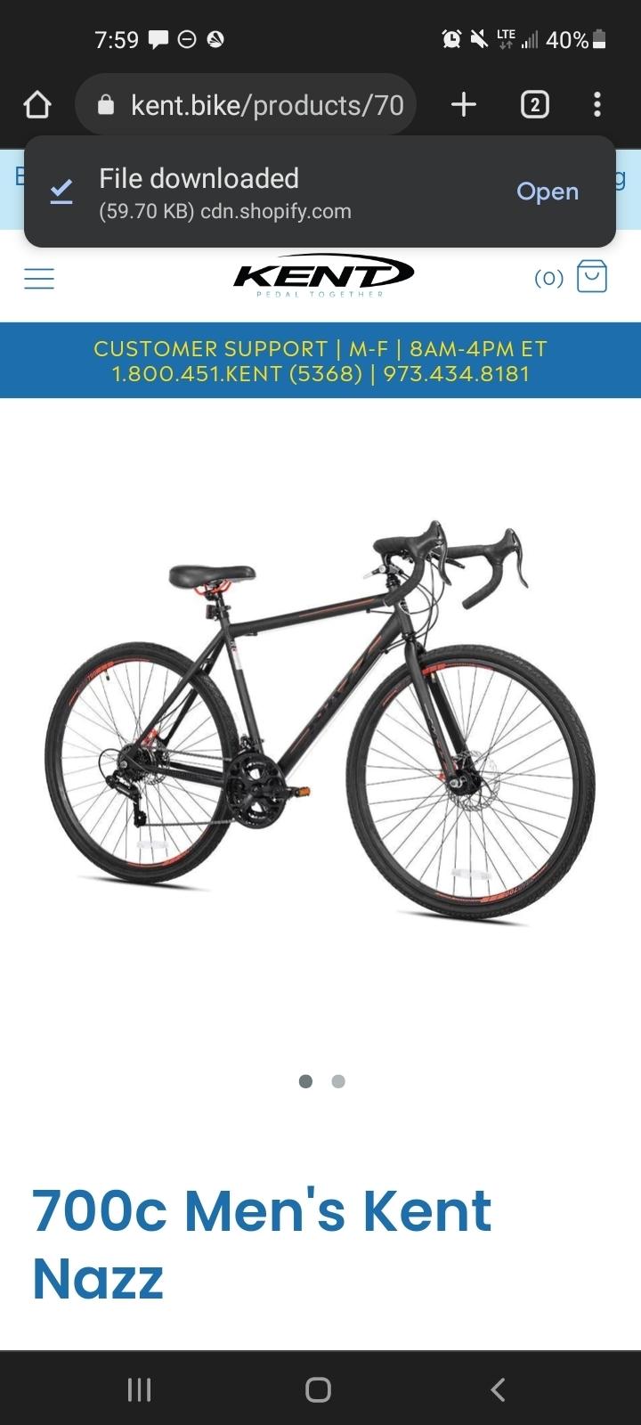 Kent NAZZ 700C Black and Orange