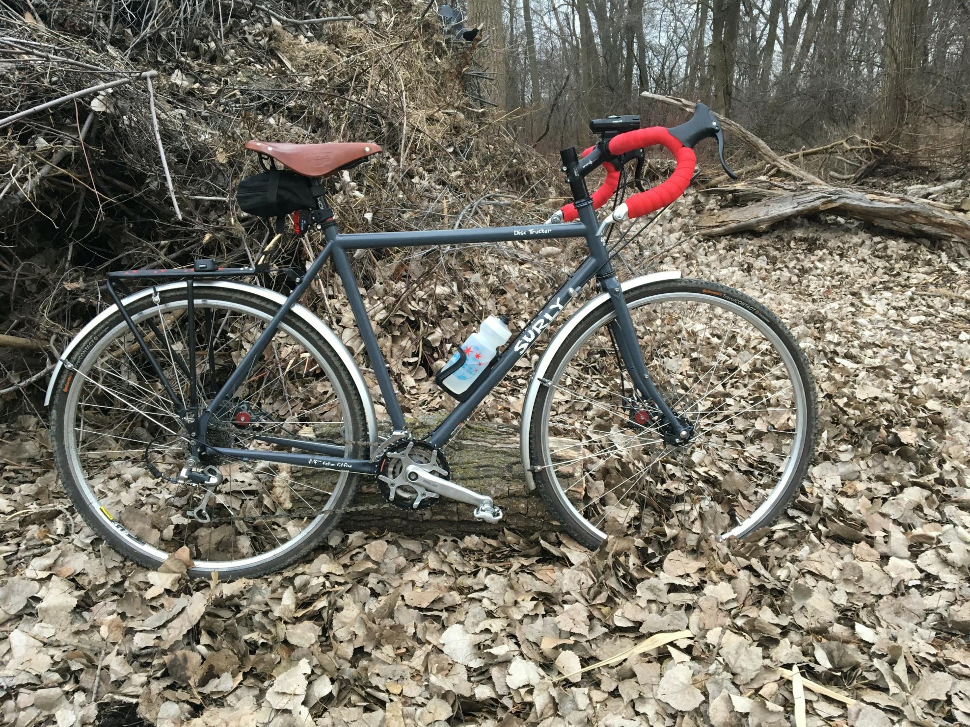 2017 Surly Disc Trucker Silver, gray or bare metal