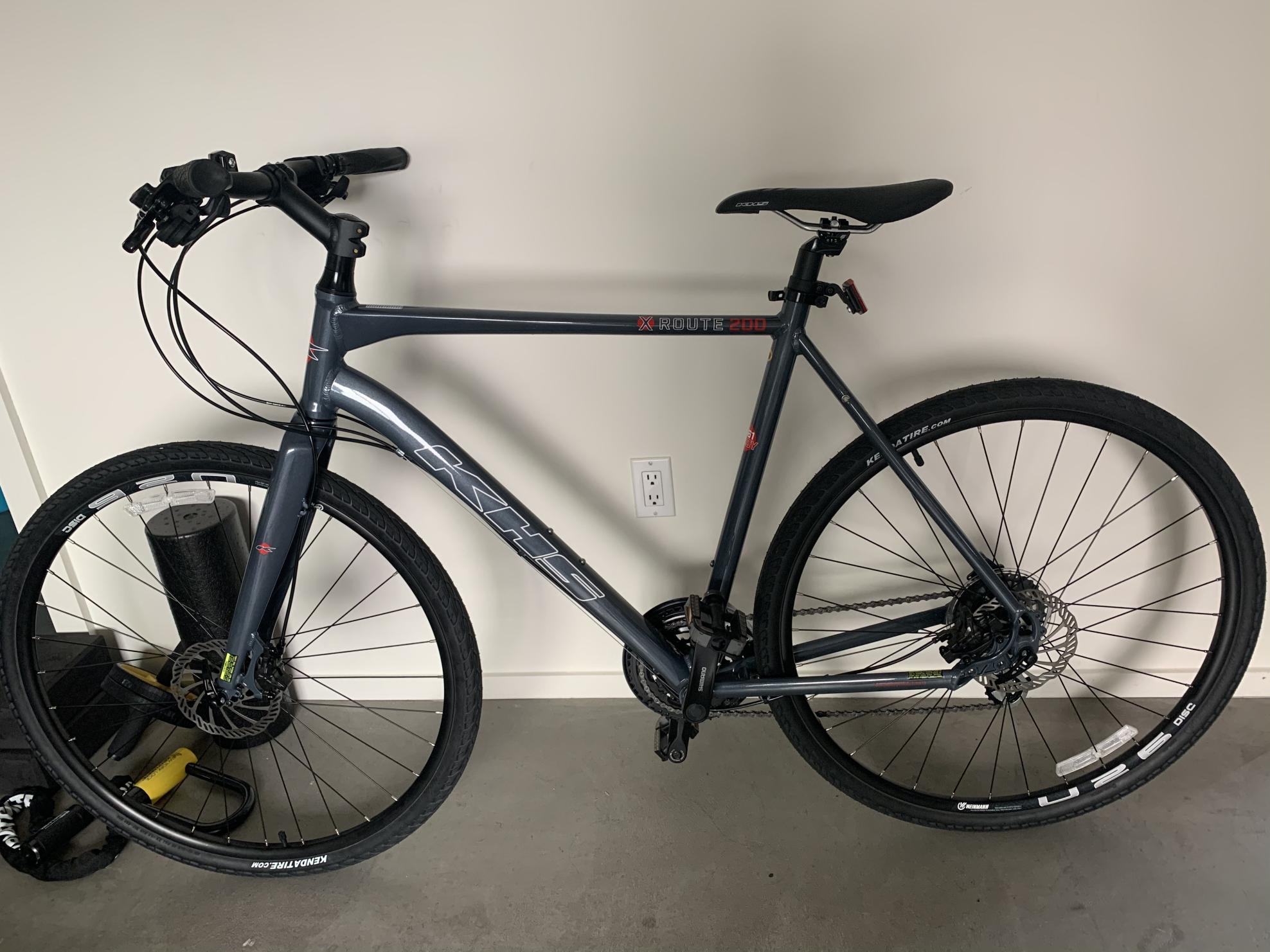 2020 KHS Bicycles XRoute 200 Silver, gray or bare metal