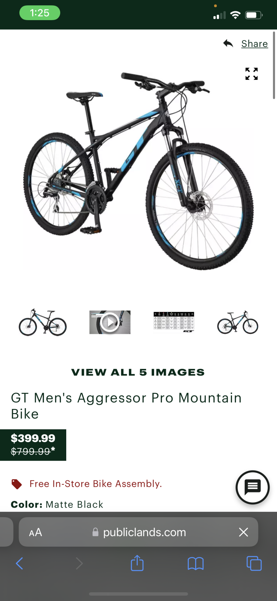 2022 GT Bicycles XL Black