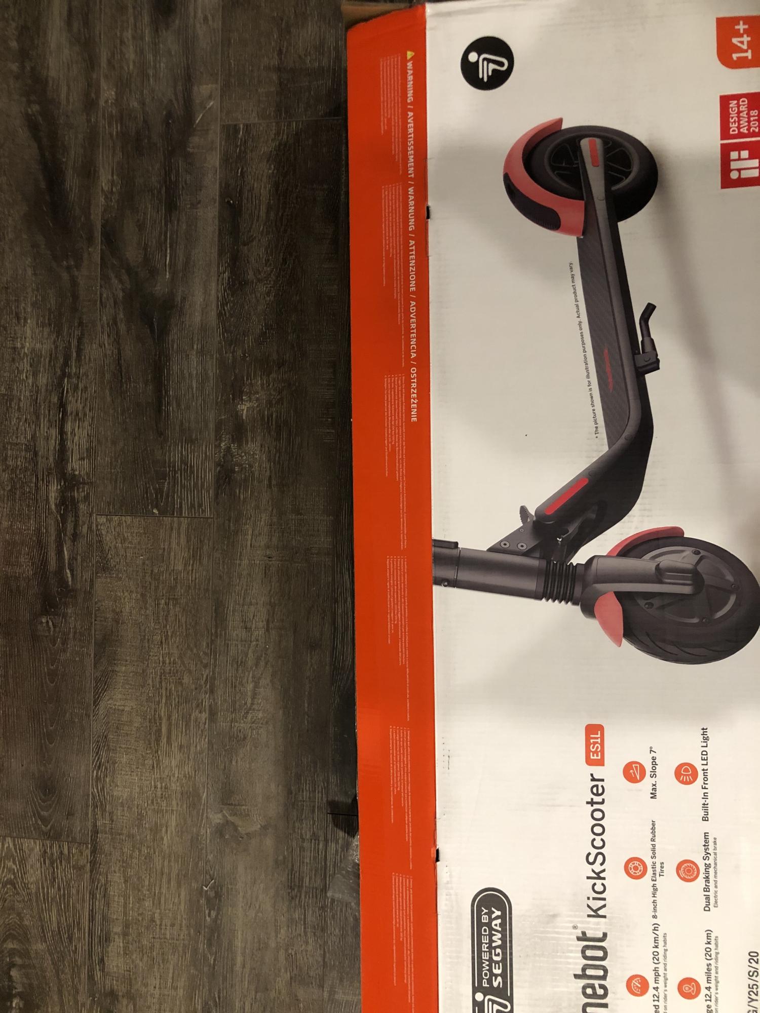 2022 Ninebot e-scooter Black and Red