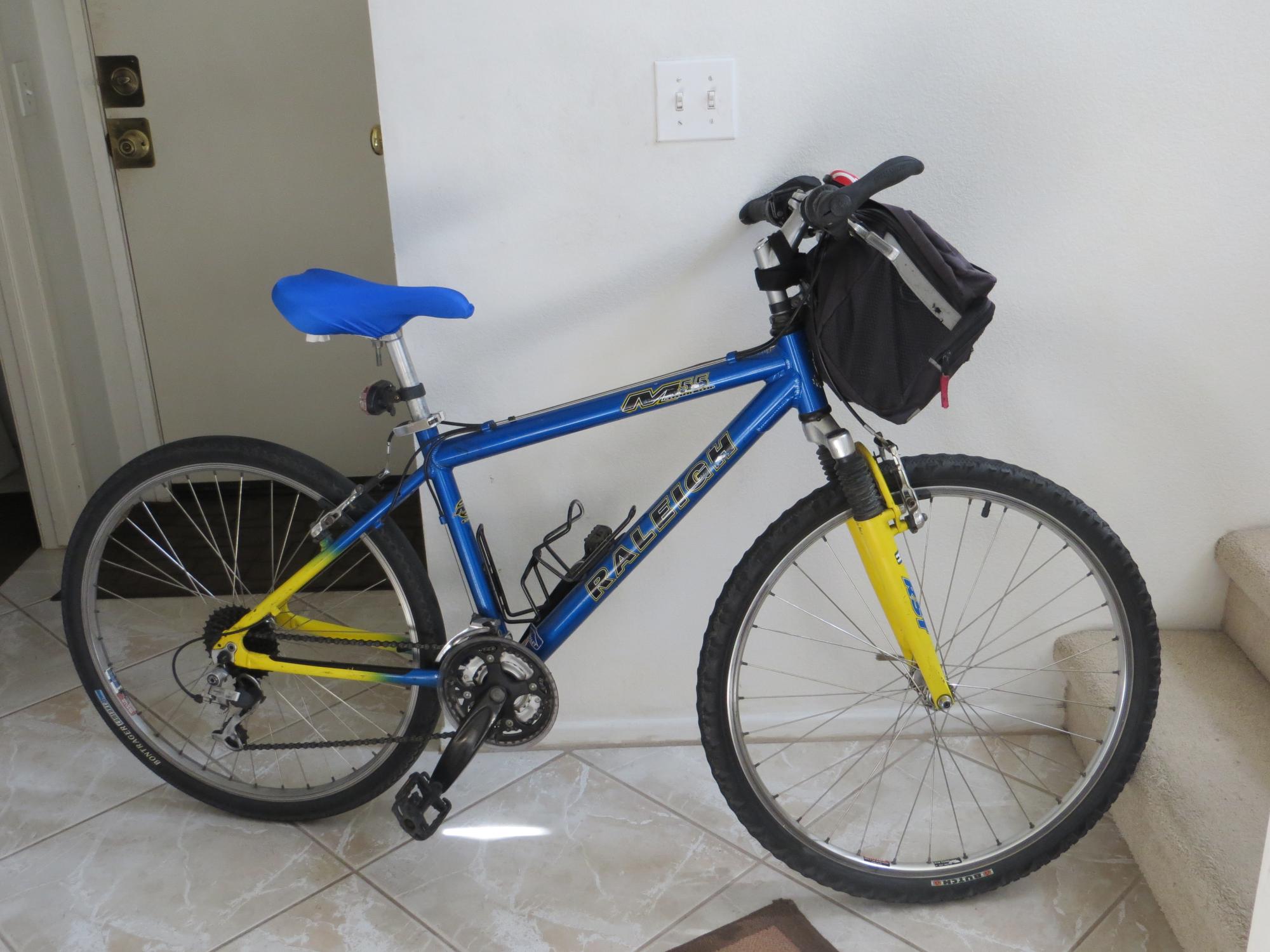 1999 Raleigh M55 Blue and Yellow or Gold