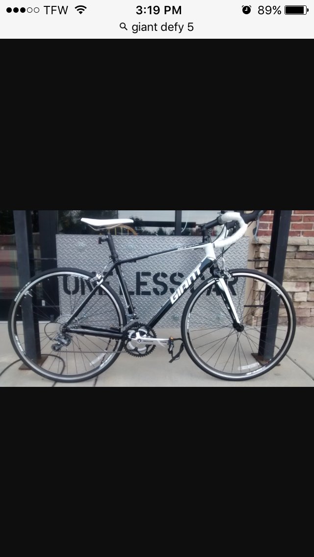 2016 Giant Defy 5 Black and White