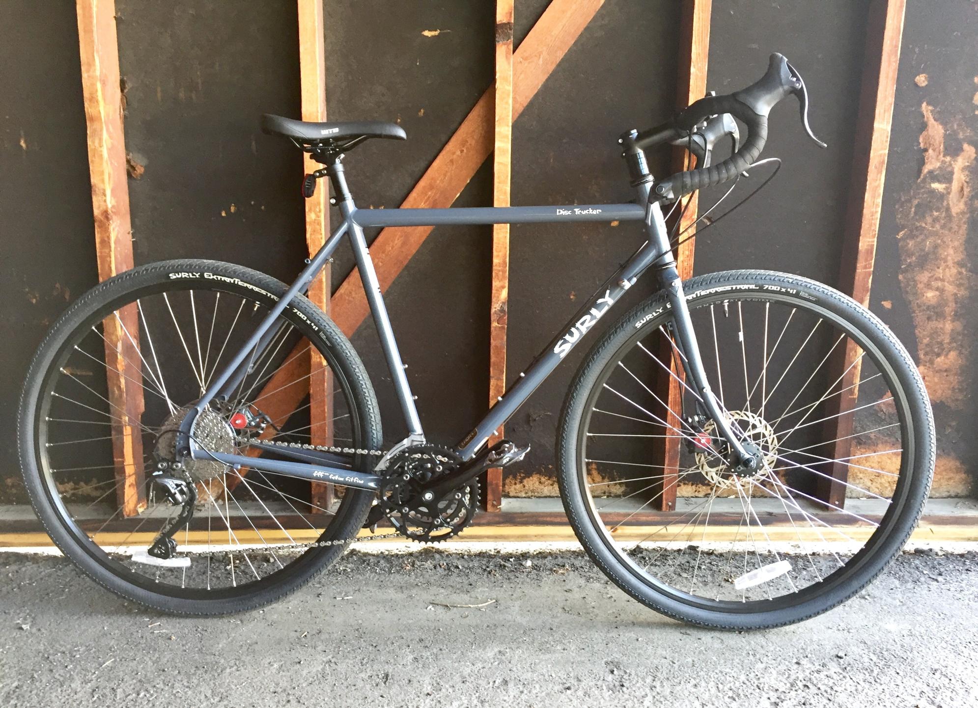 2019 Surly Disc Trucker Silver, gray or bare metal