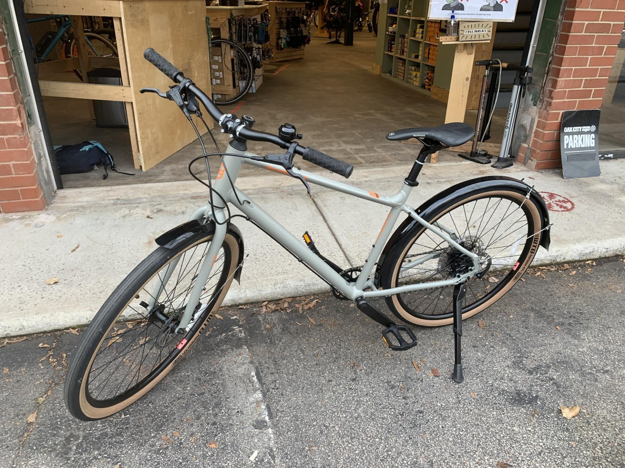 2021 Kona Dew Deluxe Silver, gray or bare metal and Orange