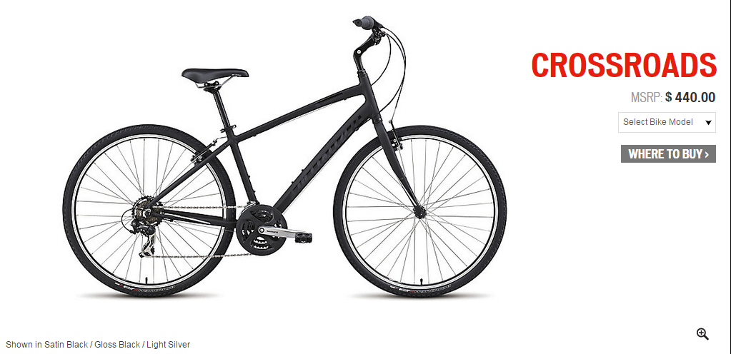 2015 Specialized Crossroads Black and Black